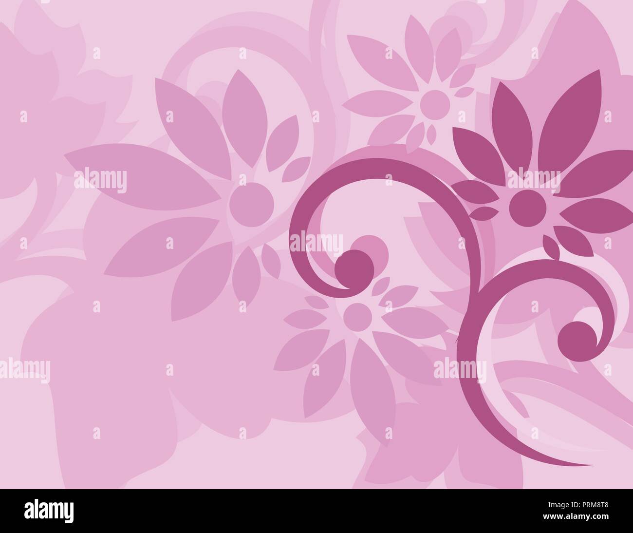 Seamless purple floral wallpaper Stock Vector