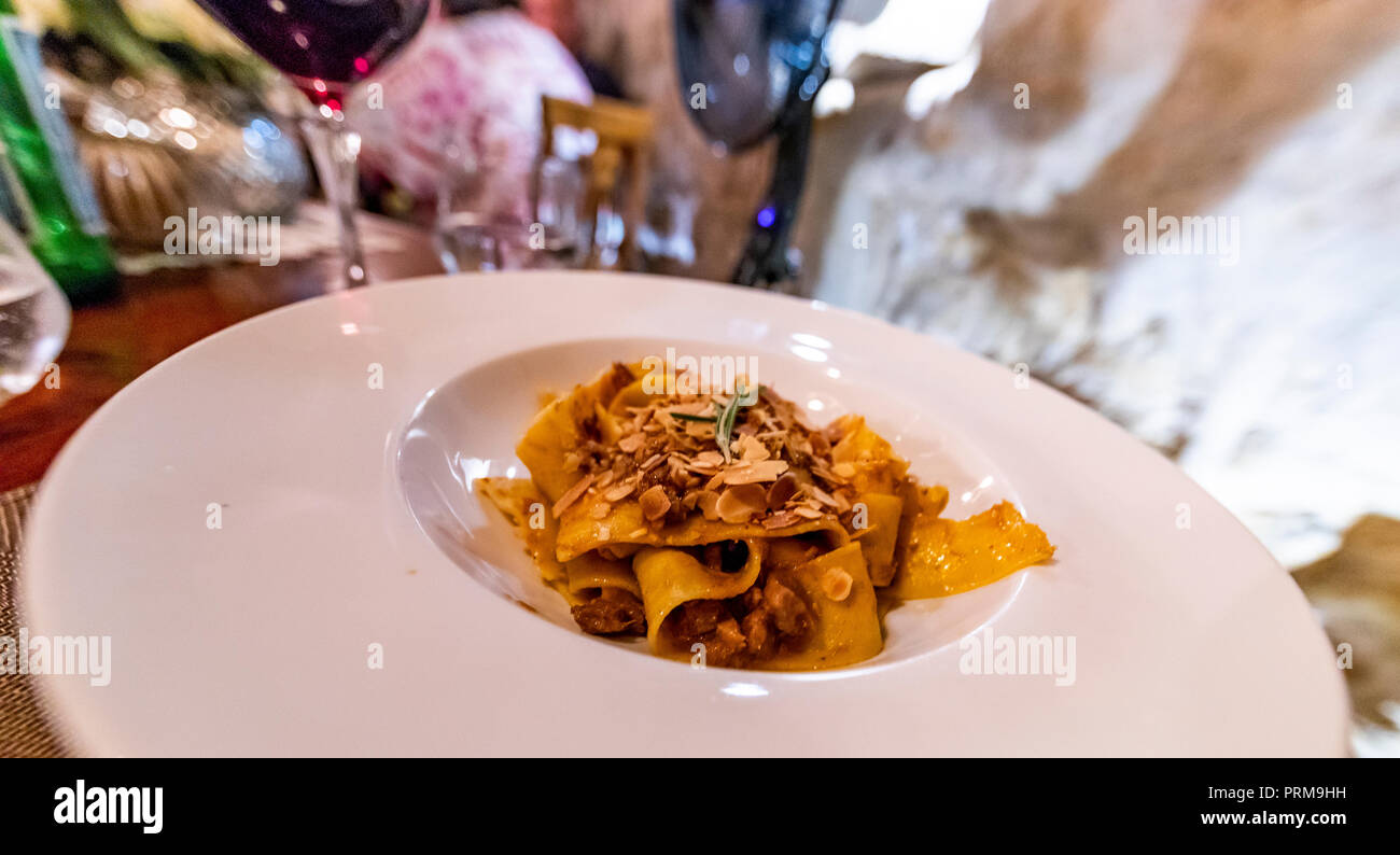 Restaurant Da Divo. Siena, Italy Stock Photo