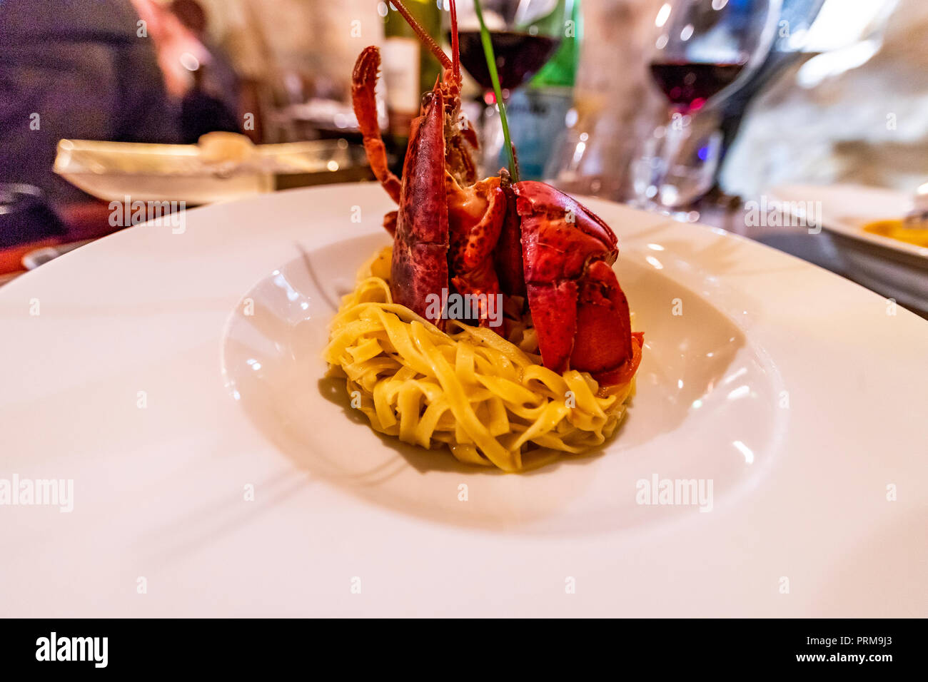 Restaurant Da Divo. Siena, Italy Stock Photo