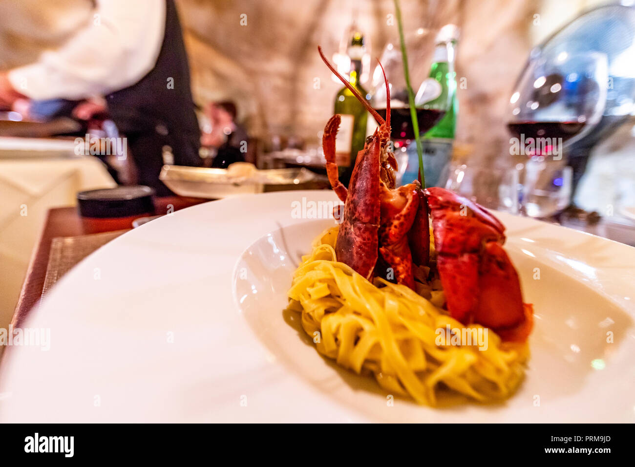 Restaurant Da Divo. Siena, Italy Stock Photo