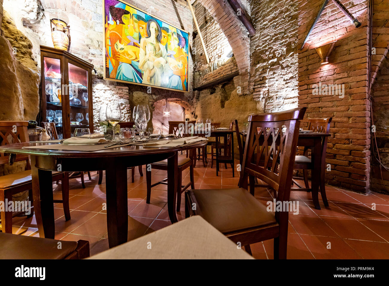 Restaurant Da Divo. Siena, Italy Stock Photo - Alamy