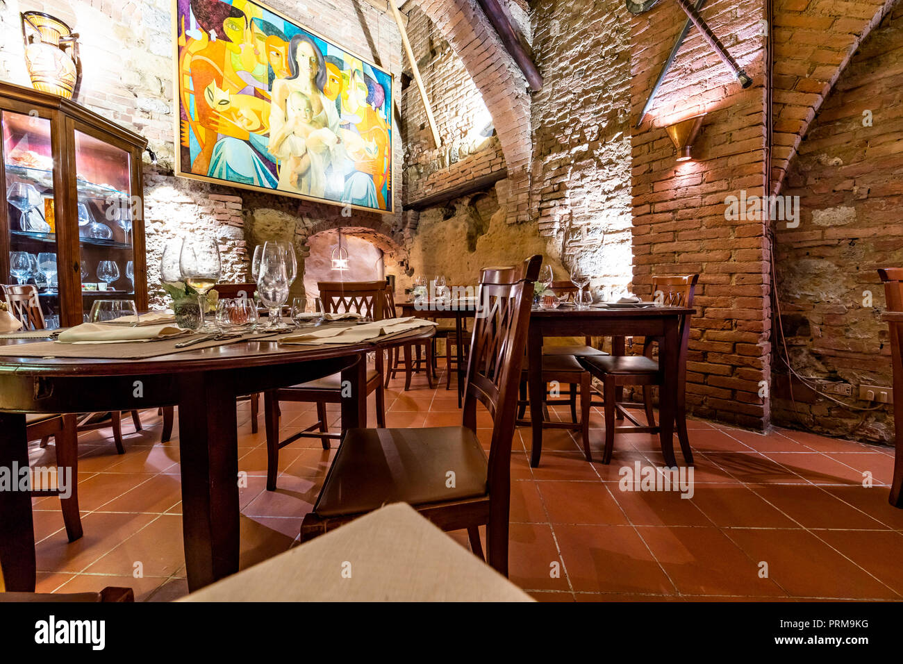 Restaurant Da Divo. Siena, Italy Stock Photo - Alamy