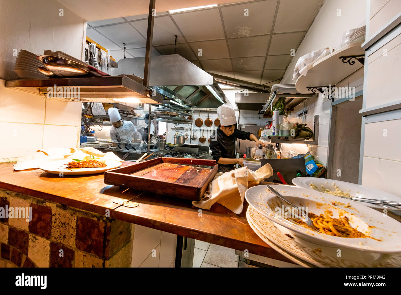 Restaurant Da Divo. Siena, Italy Stock Photo