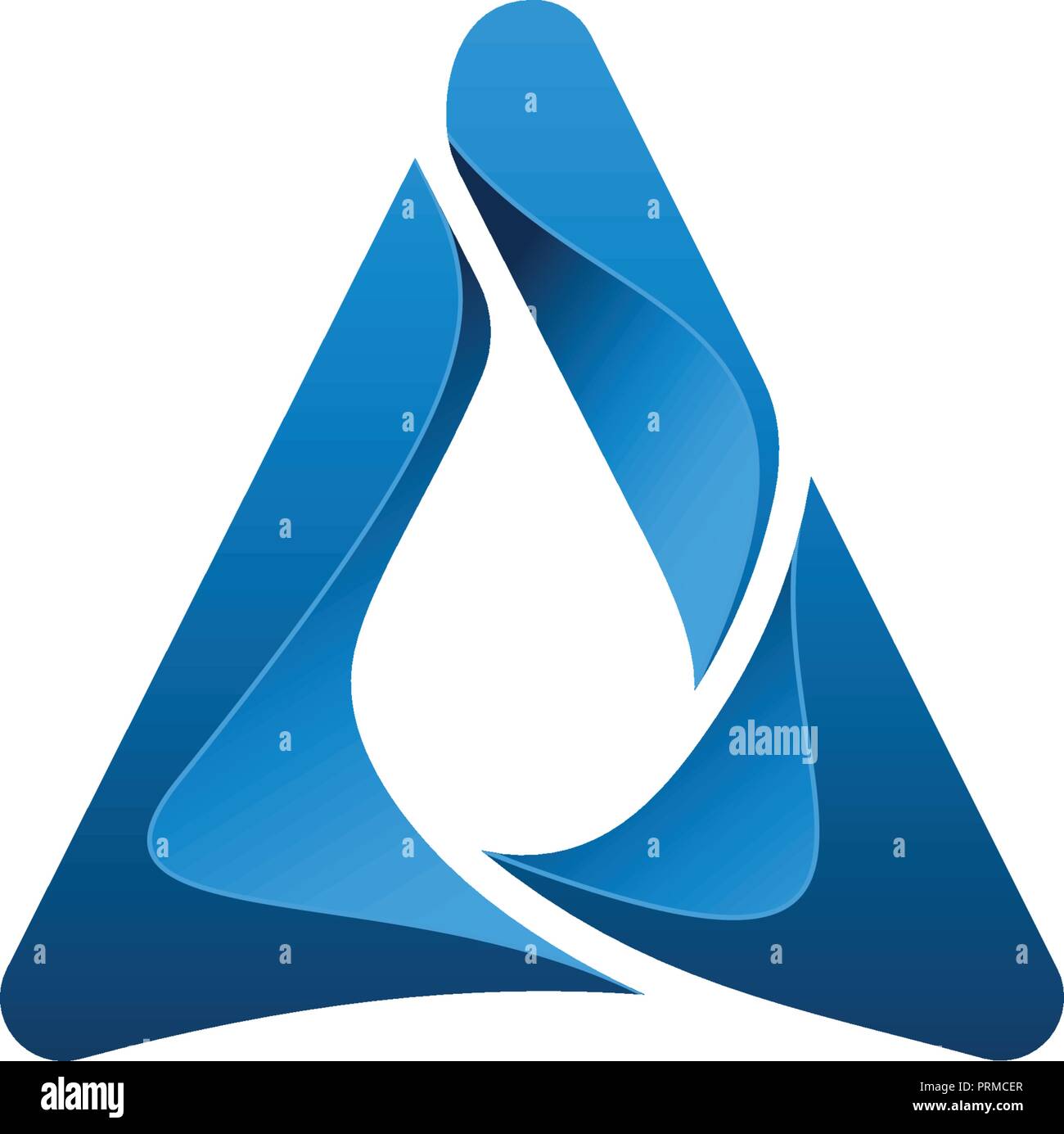 letter A with drop water logo design concept template Stock Vector ...