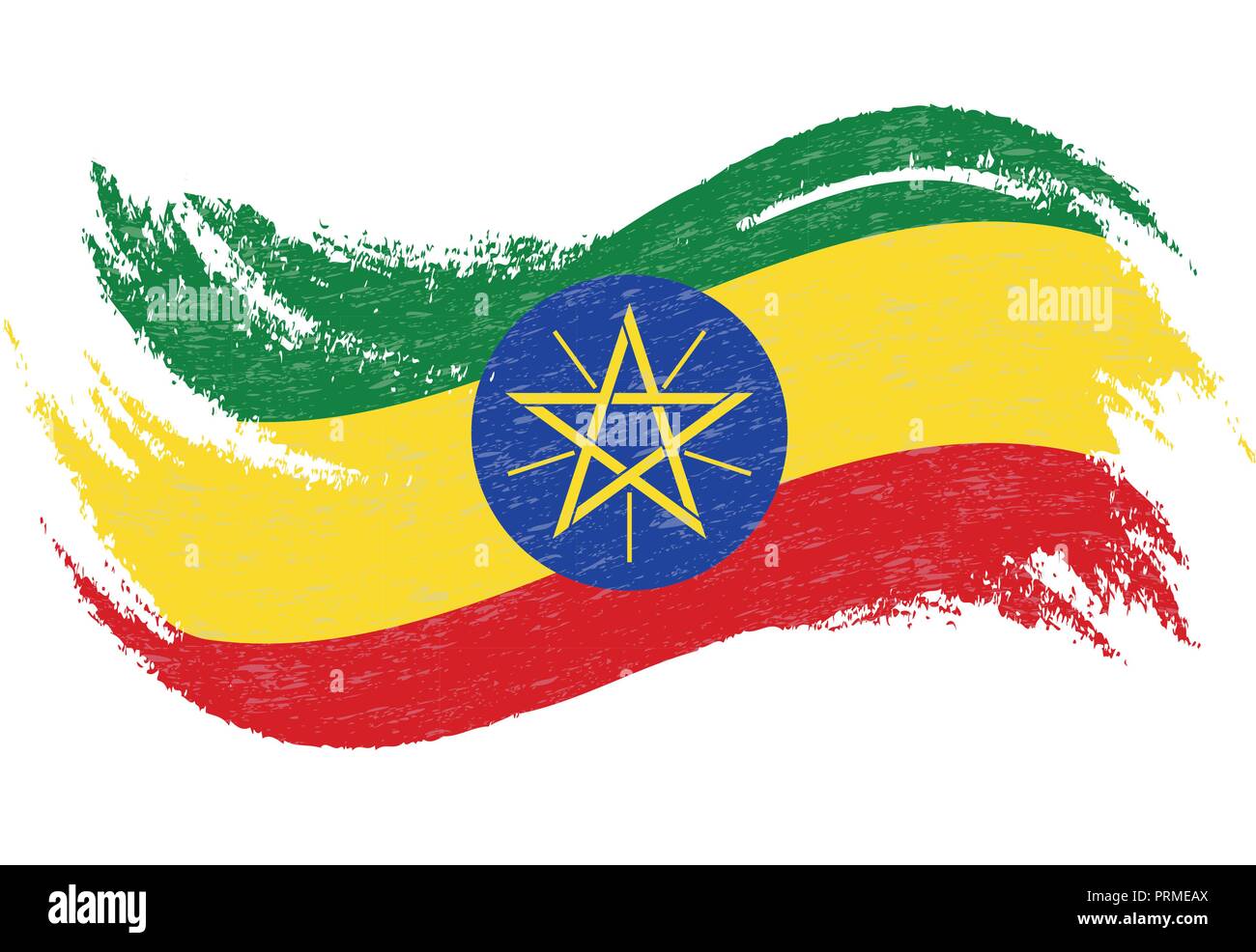 Ethiopia Flag Shape Flag Ethiopia Design Stock Vector (Royalty Free)  2324917609