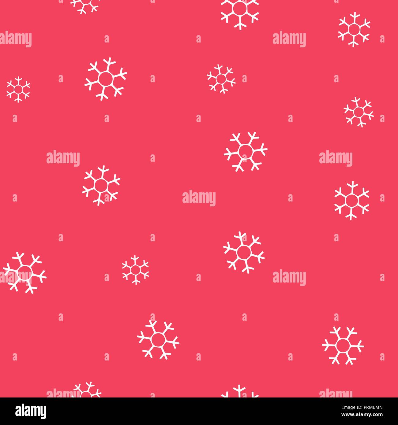 White snowflakes seamless pattern. Pink background. Vector illustration ...