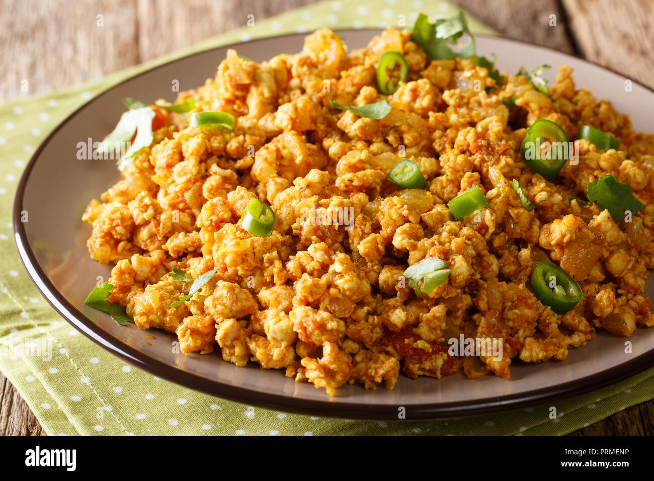 Chicken Keema minced chicken sauteed in onion, tomatoes and flavored
