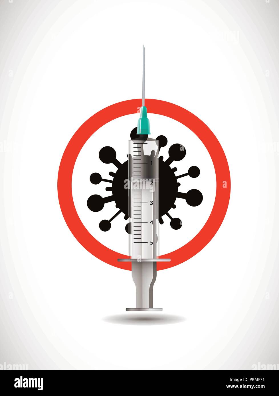 Vaccine concept - syringe with sign - poison or cure idea Stock Vector