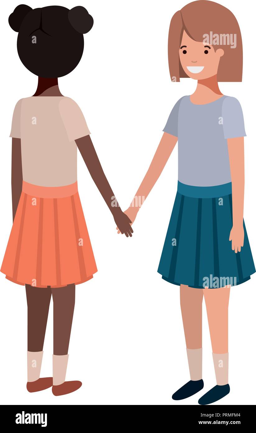 friendly teenagers girls characters Stock Vector Image & Art - Alamy