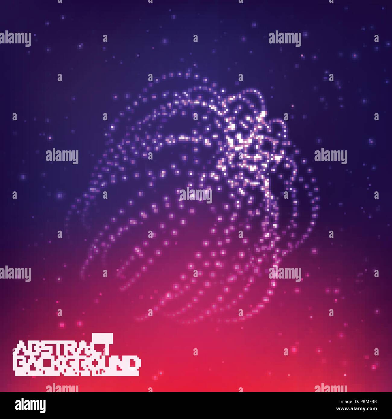 Abstract wave background with connecting dots and lines. Abstract Flow. Connection structure. Computer HUD. Layout background. Flow. Wave. Stock Vector