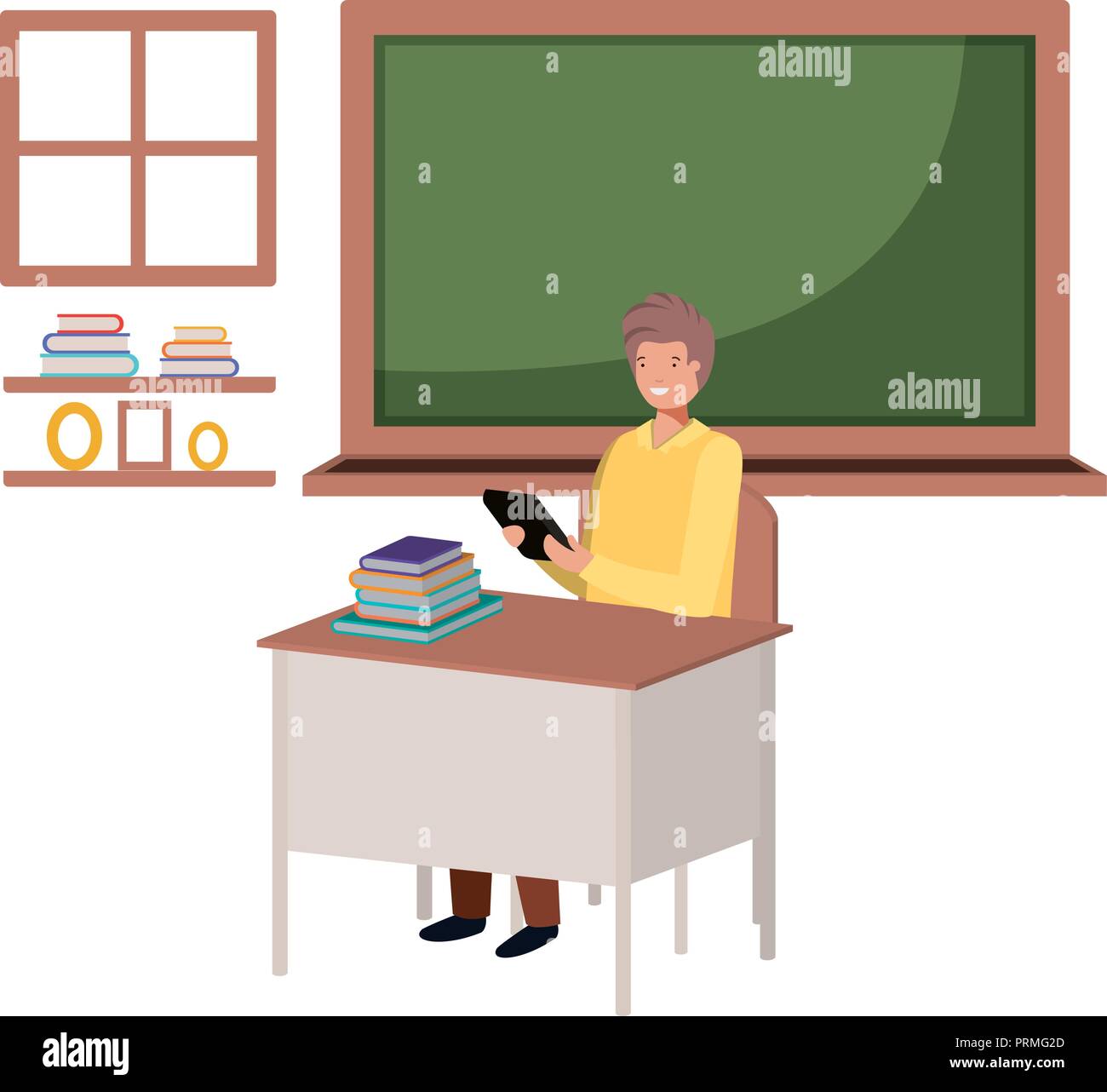 teacher in the classroom Stock Vector Image & Art - Alamy