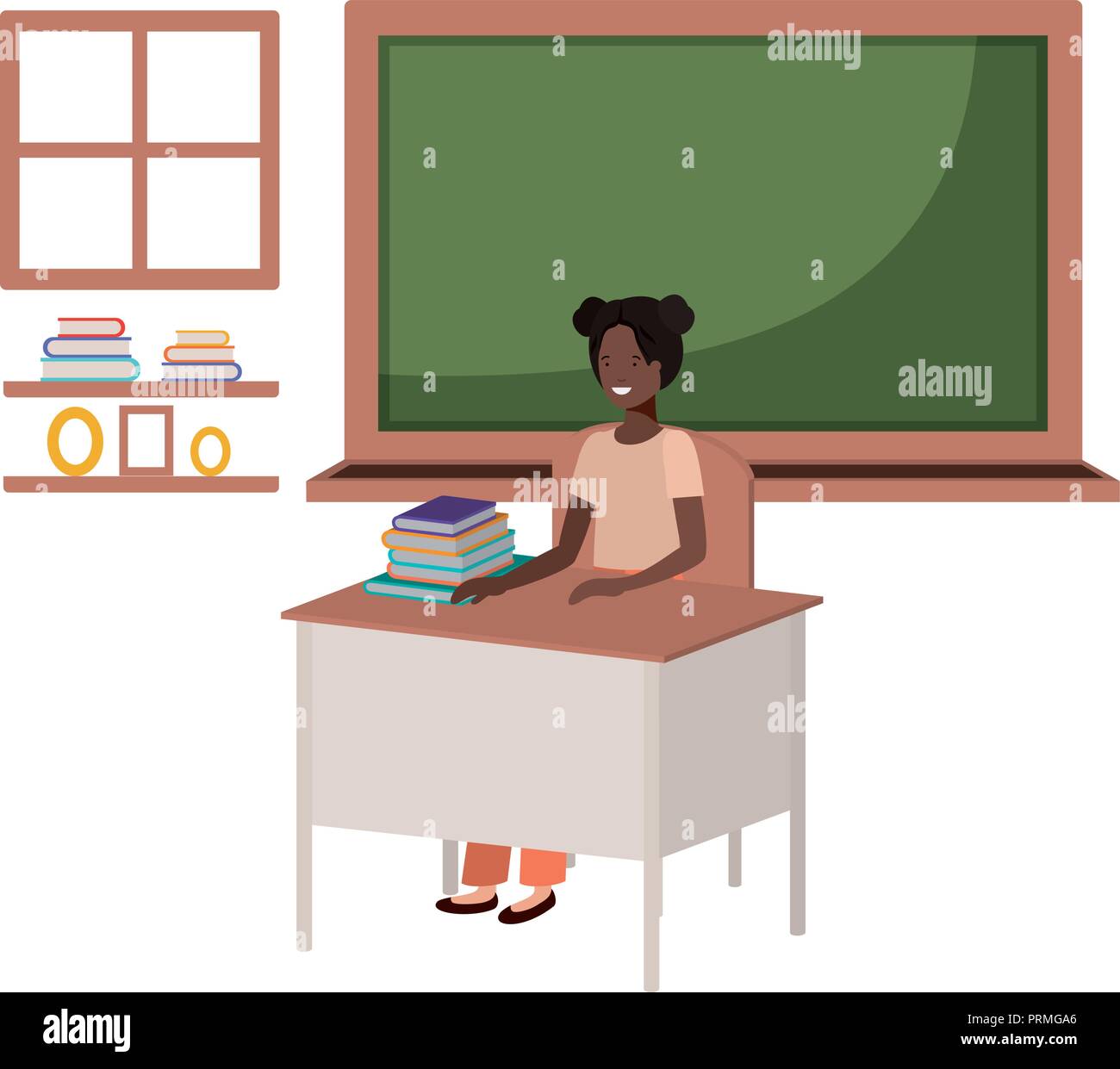 female teacher black in the classroom Stock Vector Image & Art - Alamy