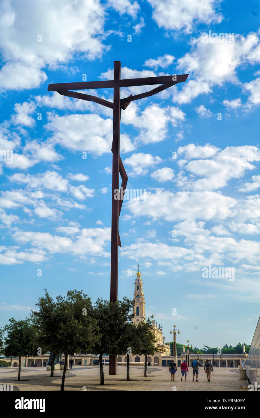 The new Minor Basilica of Most Holy Trinity and High Cross. Fatima is