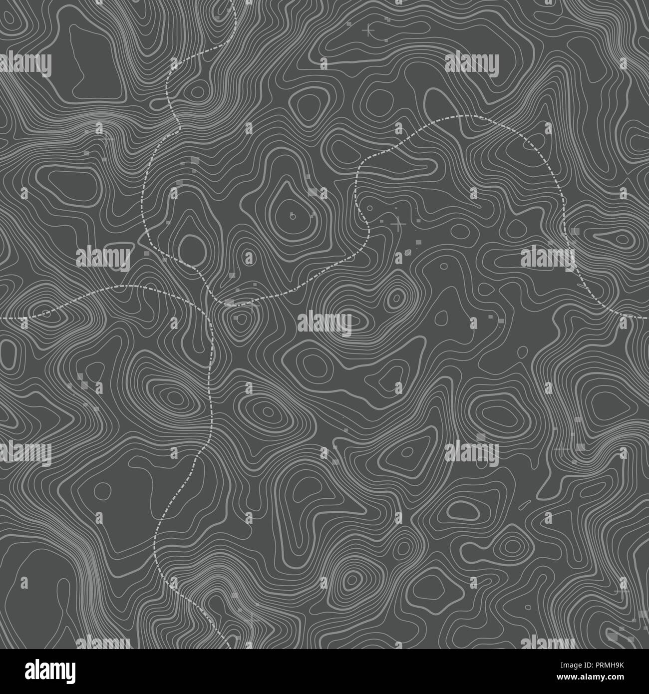 Seamless pattern. Topographic map background with space for copy ...