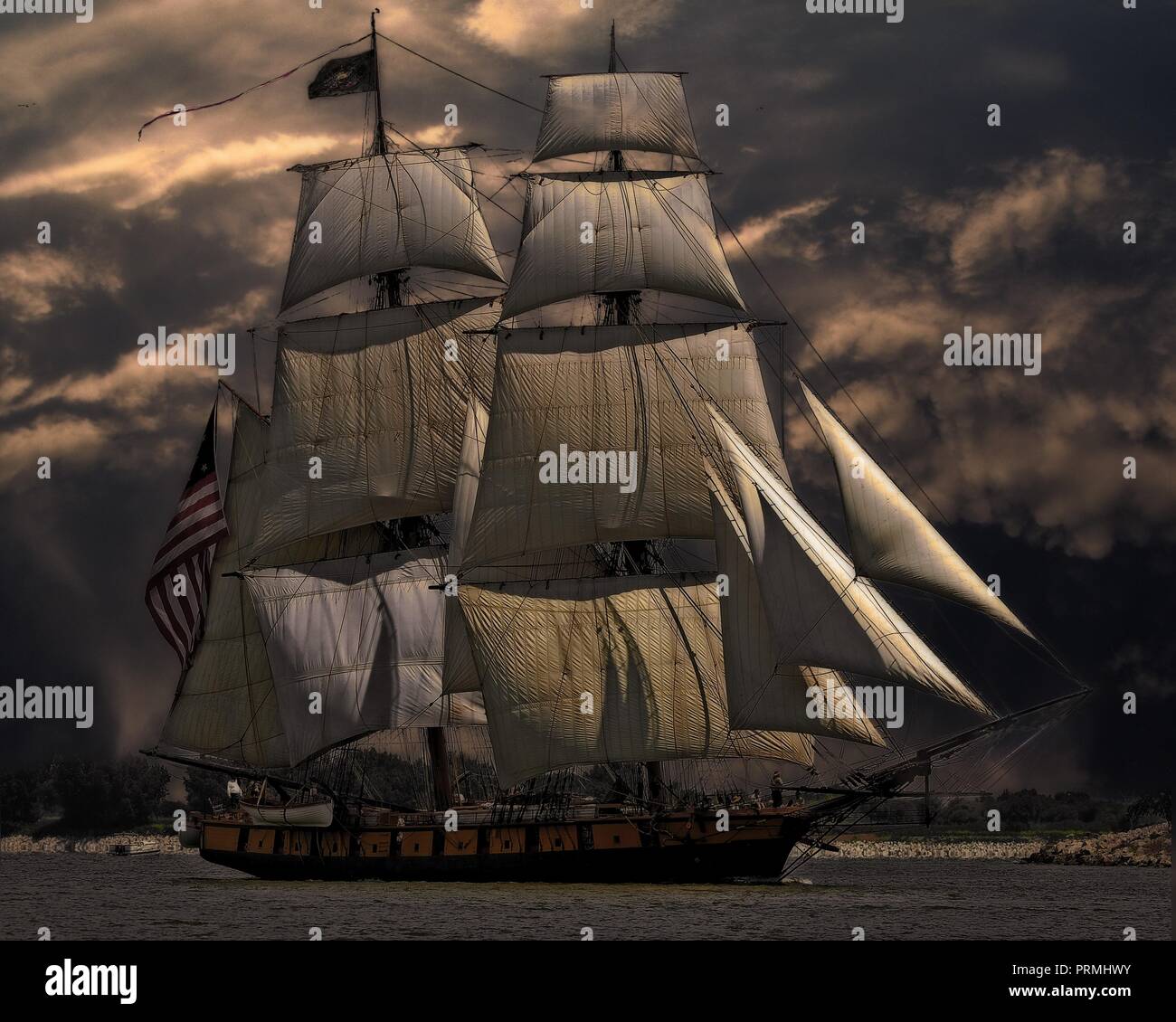 Old and beautiful sailing shiph Stock Photo - Alamy