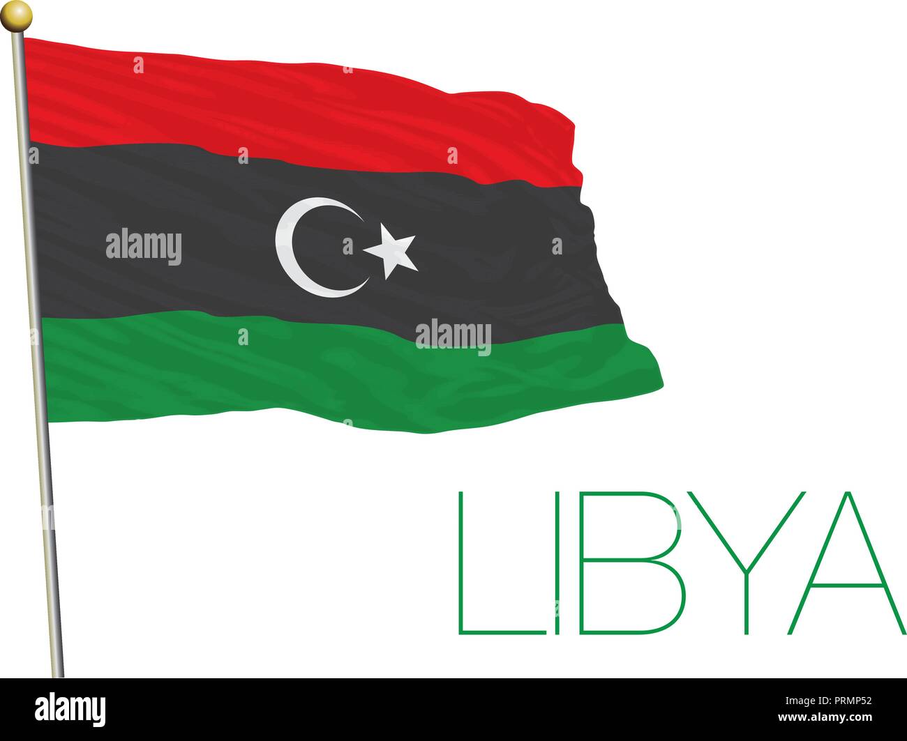 Libya official flag, vector illustration Stock Vector
