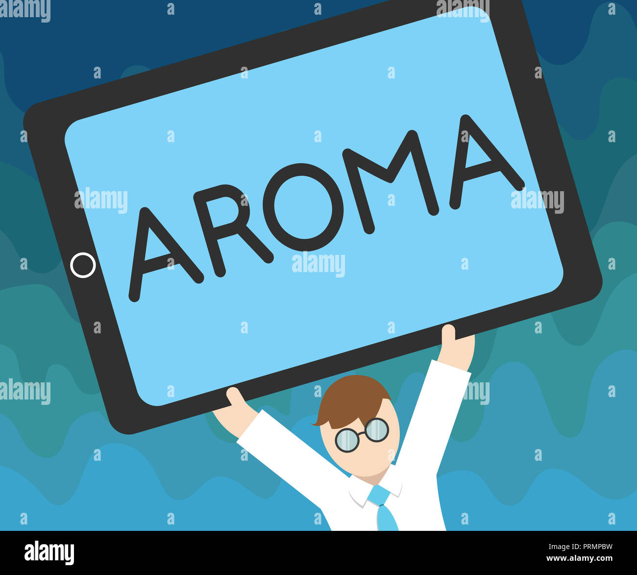 Handwriting text Aroma. Concept meaning A distinctive typically