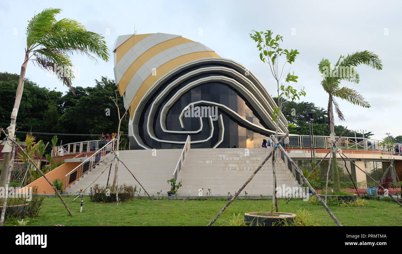 Laman Bunda as an  icon of Tanjungpinang city which is on the edge of the sea. Laman Bunda is also called the Gedung Gonggong. Stock Photo