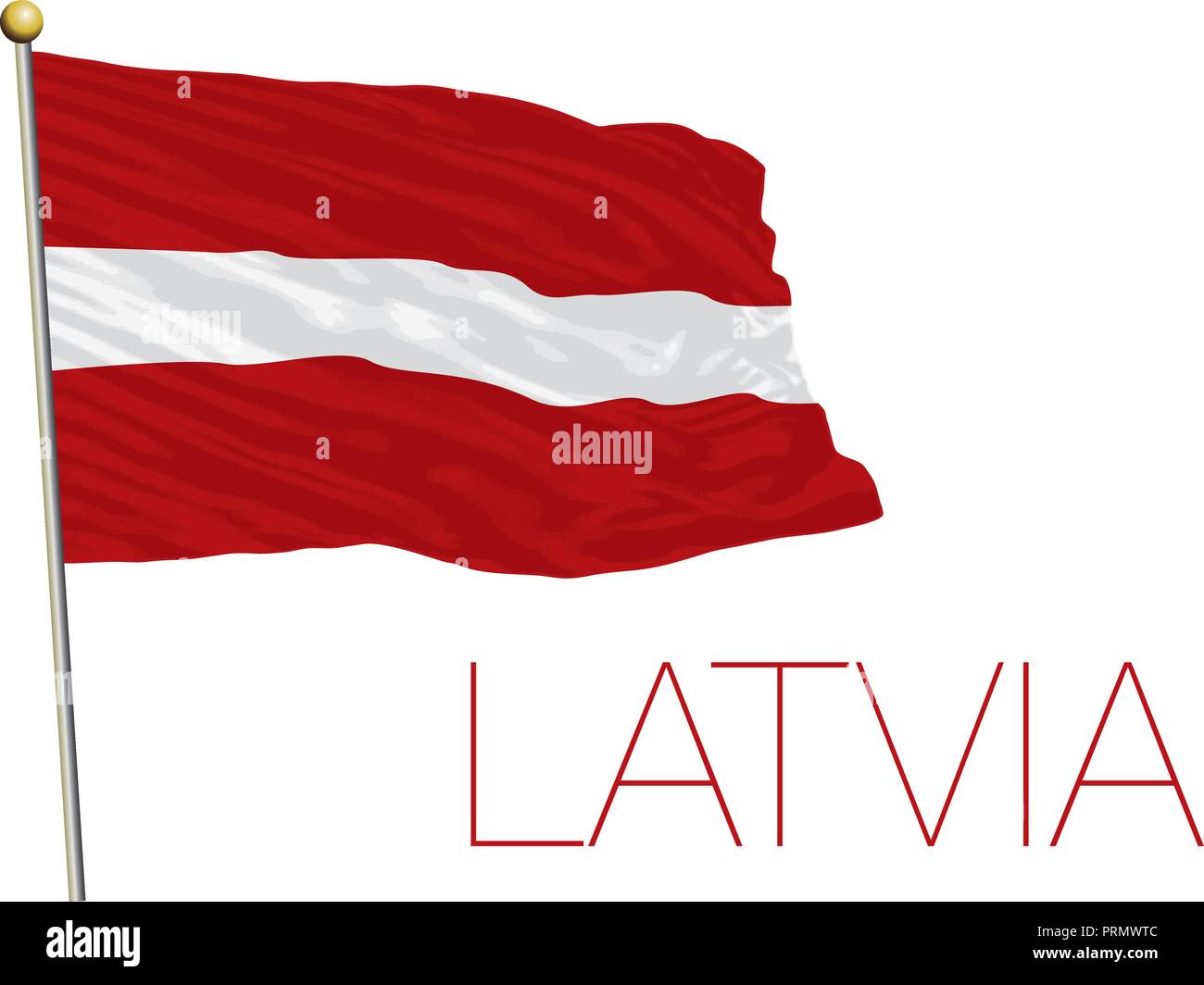 Latvia official flag, vector illustration Stock Vector