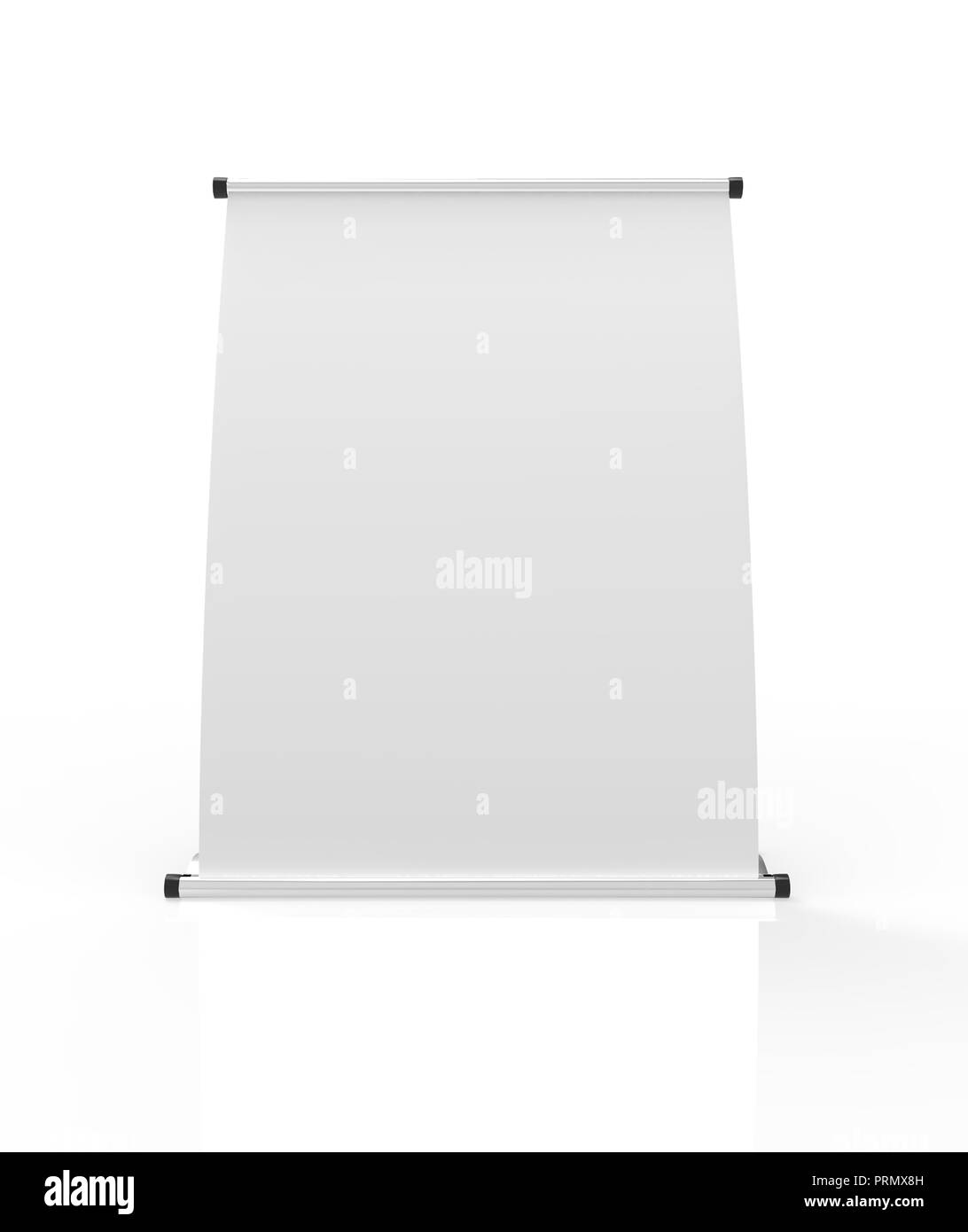 Curved Counter top Sign Holders and Poster Displays Tablet Tent Talkers Promotional Menu cards white blank Empty for mock up design and templates. Stock Photo