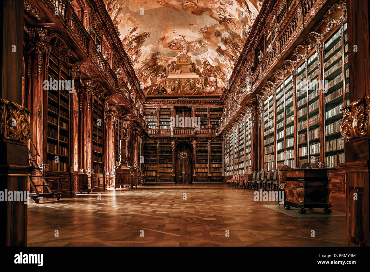 Old Empty Library Background With Copy Space Stock Photo Alamy