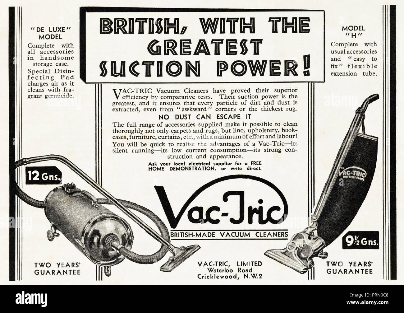 Vacuum cleaner 1930s uk hires stock photography and images Alamy