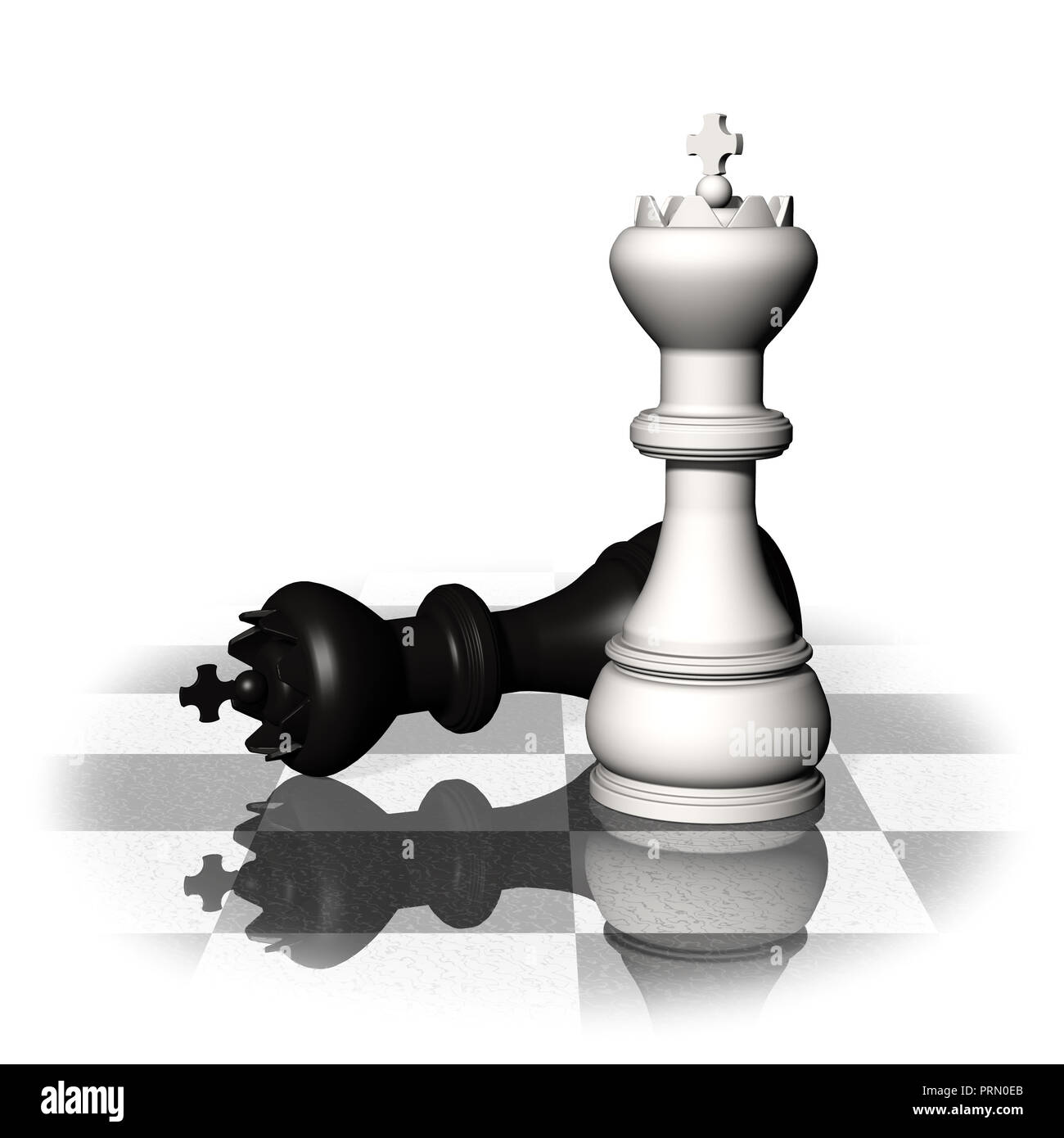 Checkmate In The Chess Game A 3d Illustration Of Defeat Background