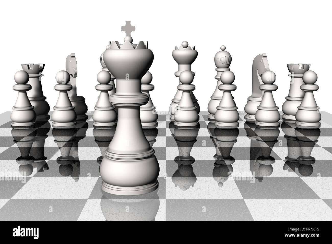 Closeup Black chess king background 3d illustration. Stock Photo