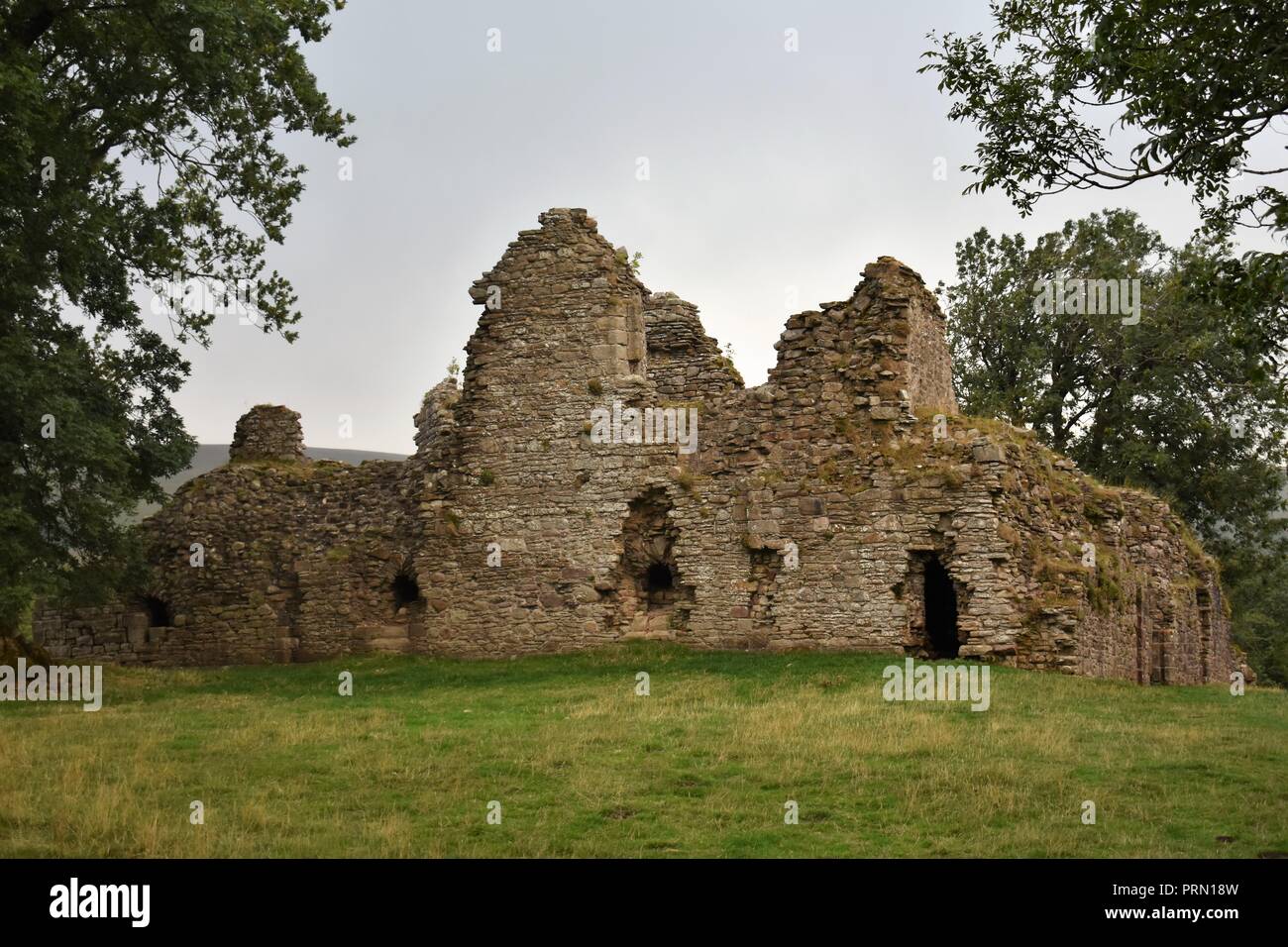 The Ruins of Pendragon Castle in The Yorkshire Dales National Park Stock Photo