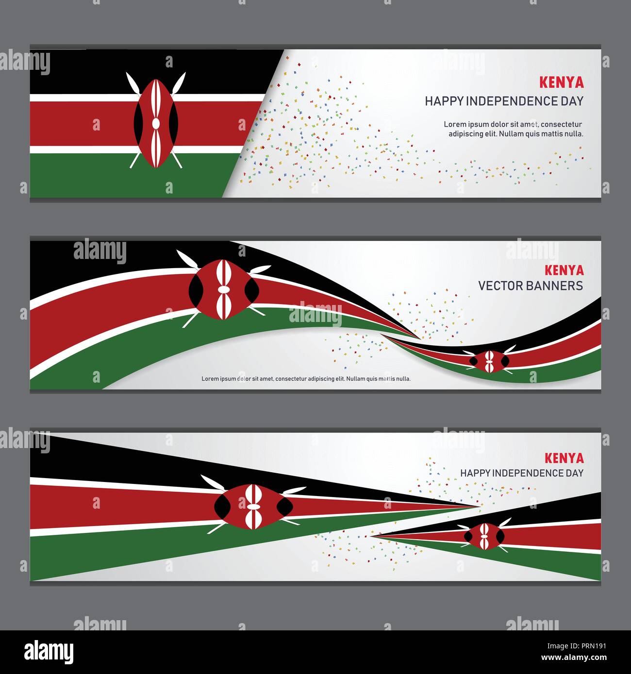 Kenya independence day abstract background design banner and flyer