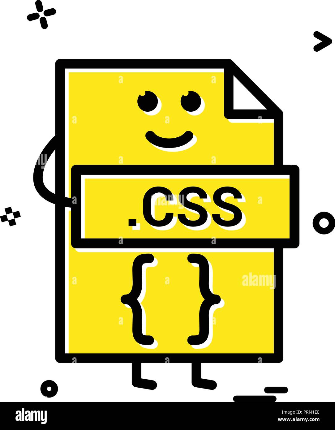 Computer css file format type icon vector design Stock Vector Image ...