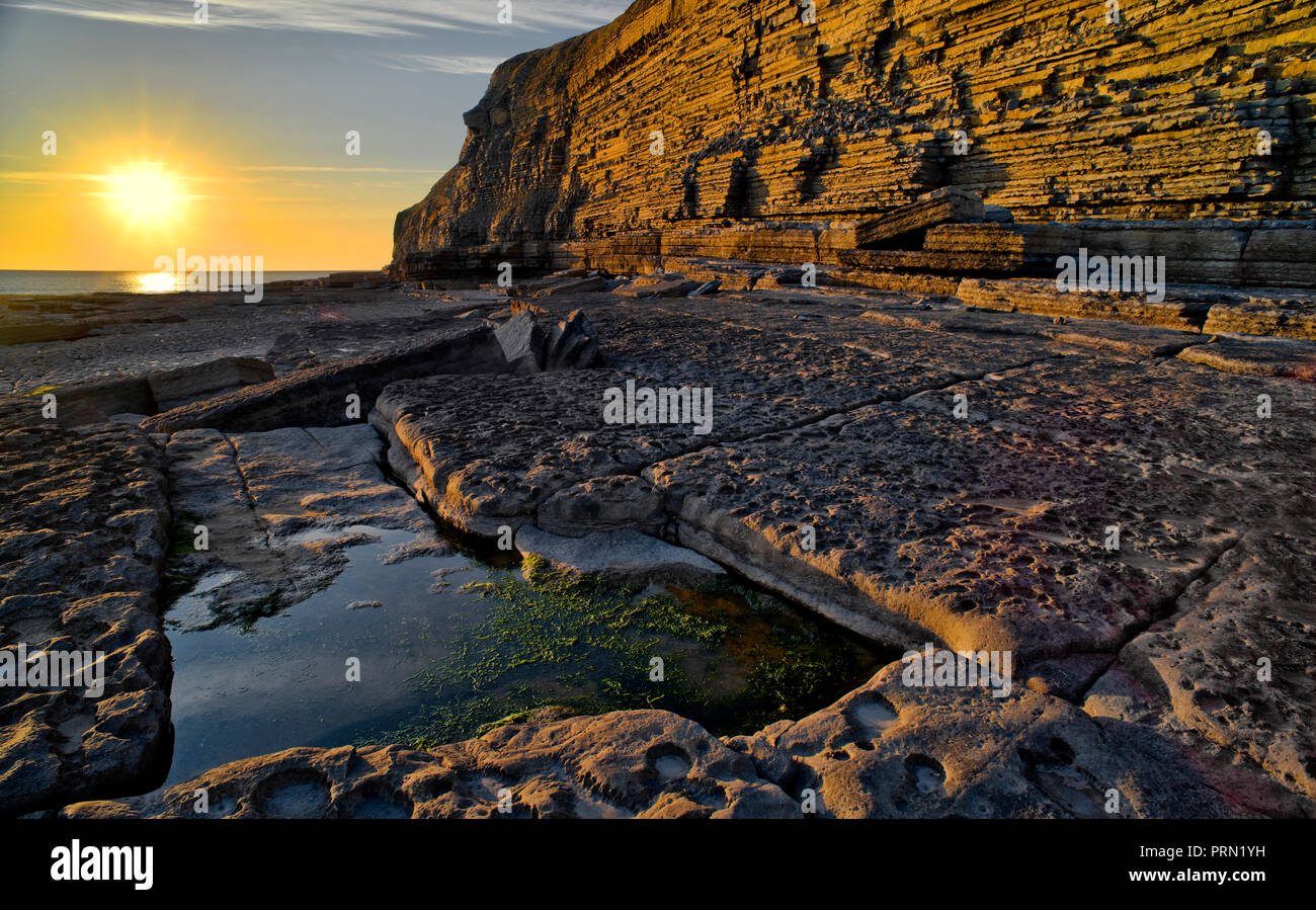 Dunraven Bay, Southerndown, in the Vale of Glamorgan, South Wales (6) Stock Photo