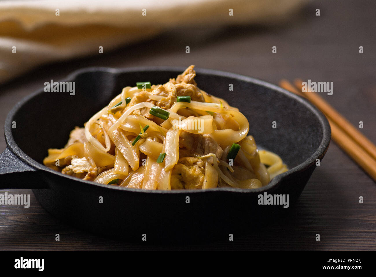 Food Stir fried Rice Noodle Stock Photo - Alamy