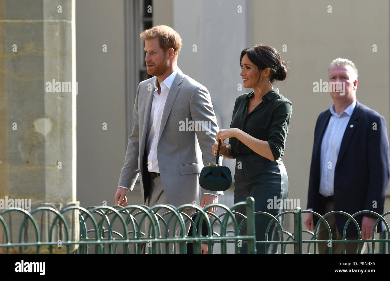 Brighton UK 3rd October 2018 - The Duke and Duchess of Sussex arrive at the Royal Pavilion in Brighton today as part of their first visit to the county where they have been to Chichester and Bognor as well as Brighton Credit: Simon Dack/Alamy Live News Stock Photo