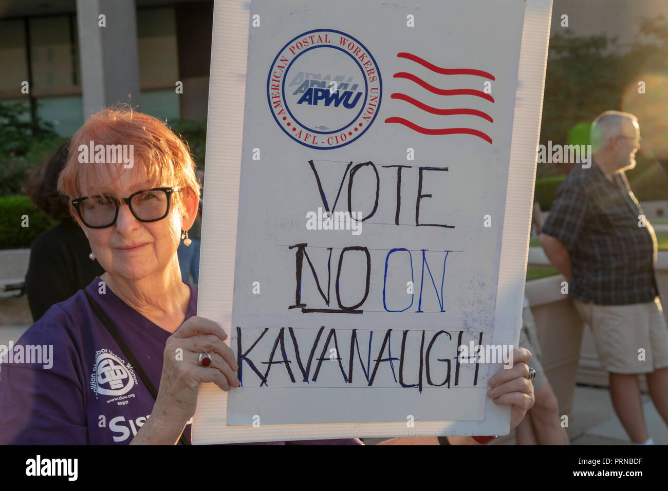 Detroit, Michigan USA - 3 October 2018 - People gathered at the McNamara Federal Building to oppose the confirmation of Brett Kavanaugh to the Supreme Court. The rally was organized by MoveOn.org. Credit: Jim West/Alamy Live News Stock Photo