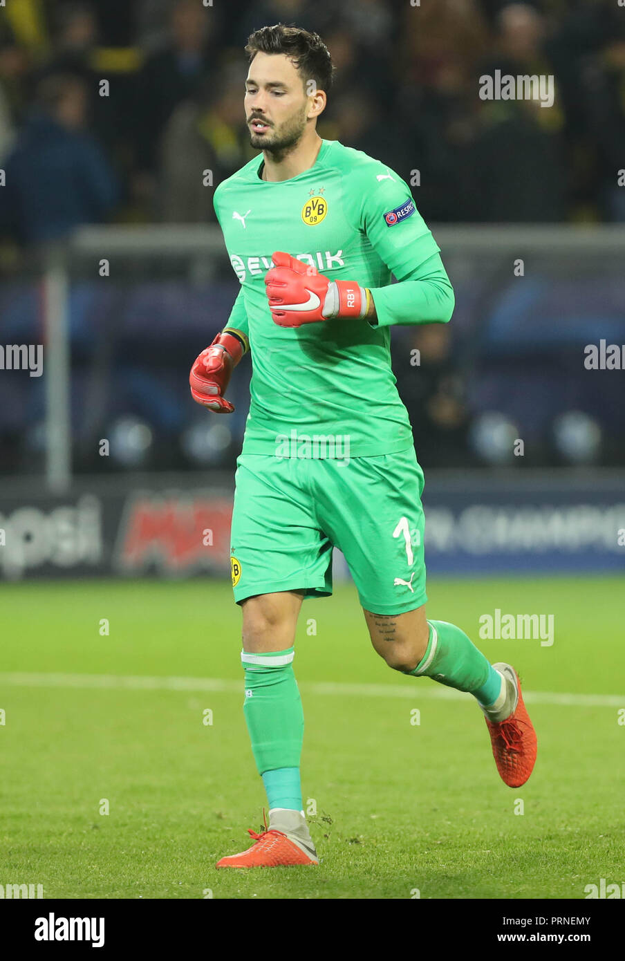 Dortmund, Germany. 3rd October, 2018. Roman Burki (Borussia Dortmund) during the UEFA Champions League, Group A football match between Borussia Dortmund and AS Monaco on October 3, 2018 at Signal Iduna Park in Dortmund, Germany - Photo Laurent Lairys / DPPI Credit: Laurent Lairys/Agence Locevaphotos/Alamy Live News Stock Photo