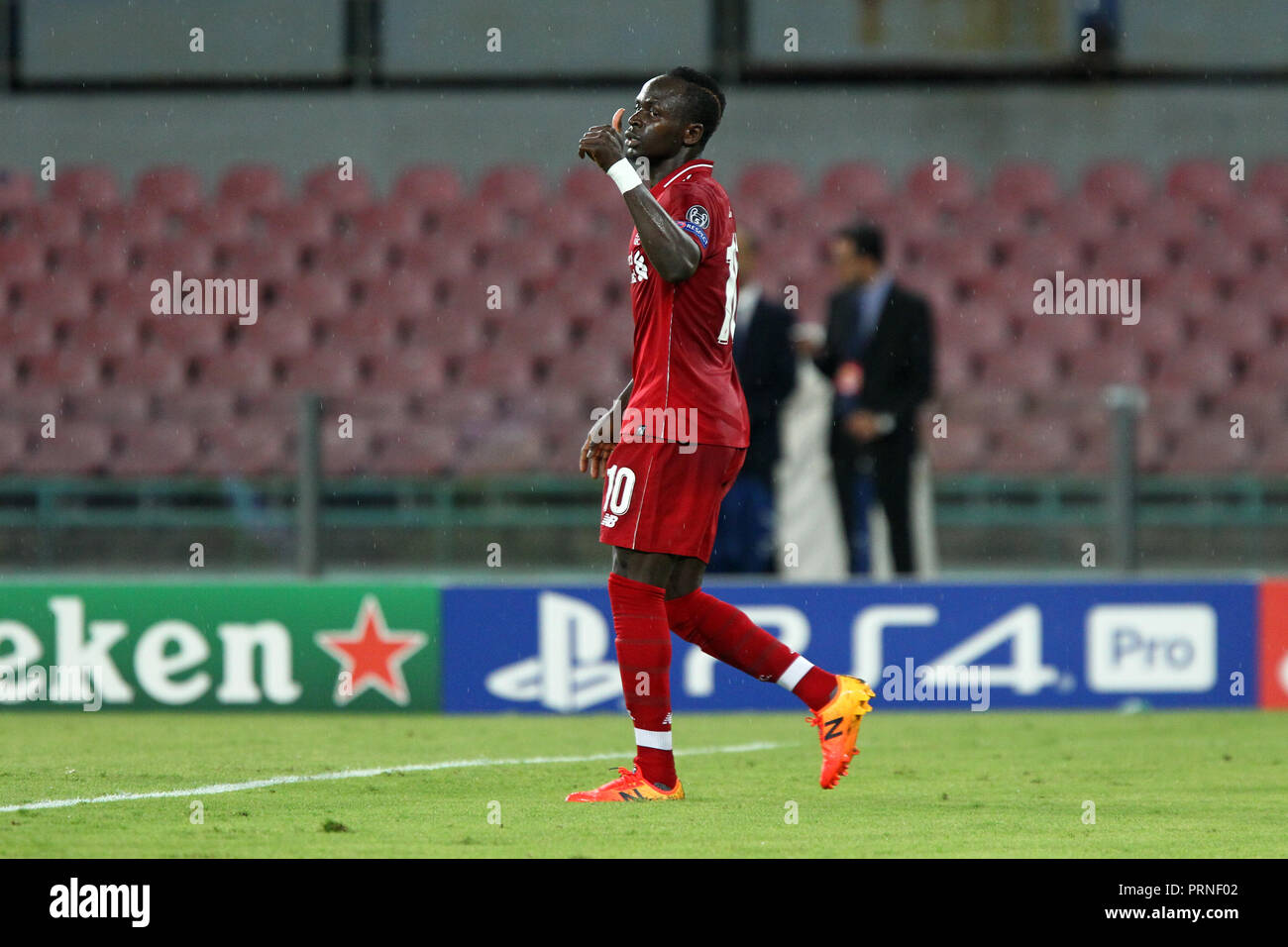 Napoli, Italy. 03th October 2018. Sadio Mané  of Liverpool Fc  during the Uefa Champions League Group C match between Ssc Napoli and Liverpool Fc. Credit: Marco Canoniero/Alamy Live News Stock Photo