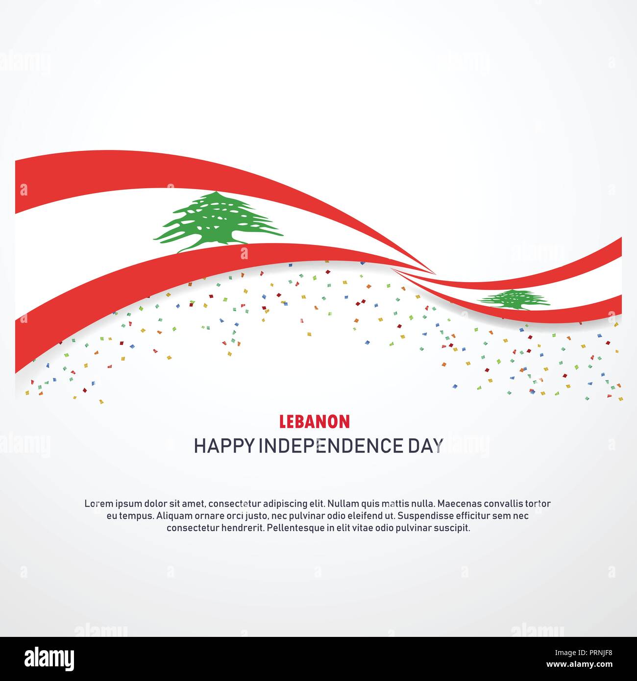 Lebanon Happy independence day Background Stock Vector