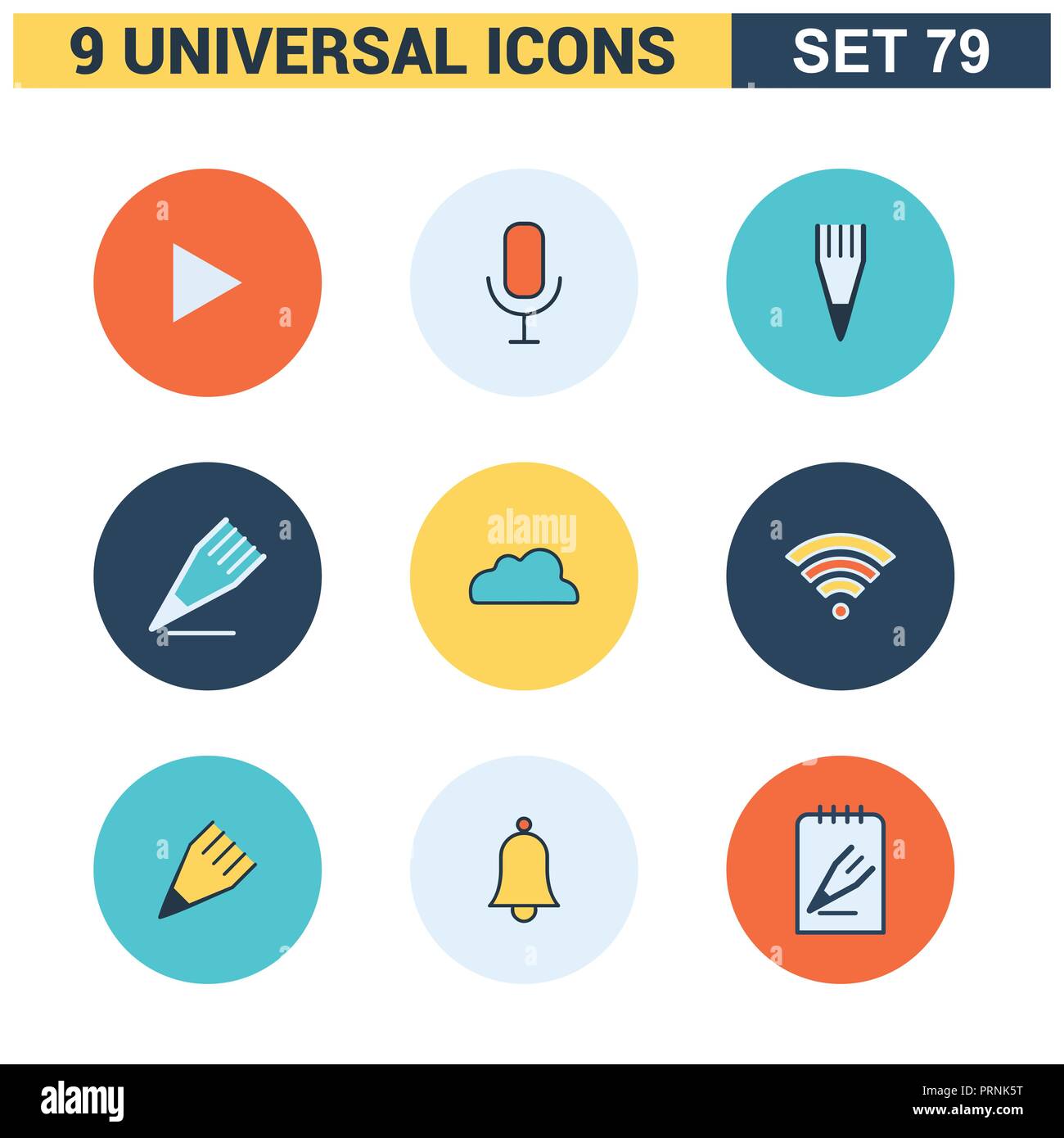 Universal icons set vector Stock Vector Image & Art - Alamy
