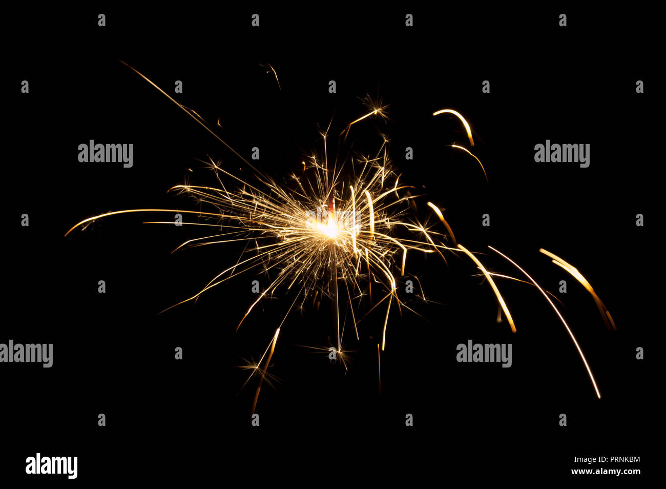 Sparkler lights on a black background Stock Photo