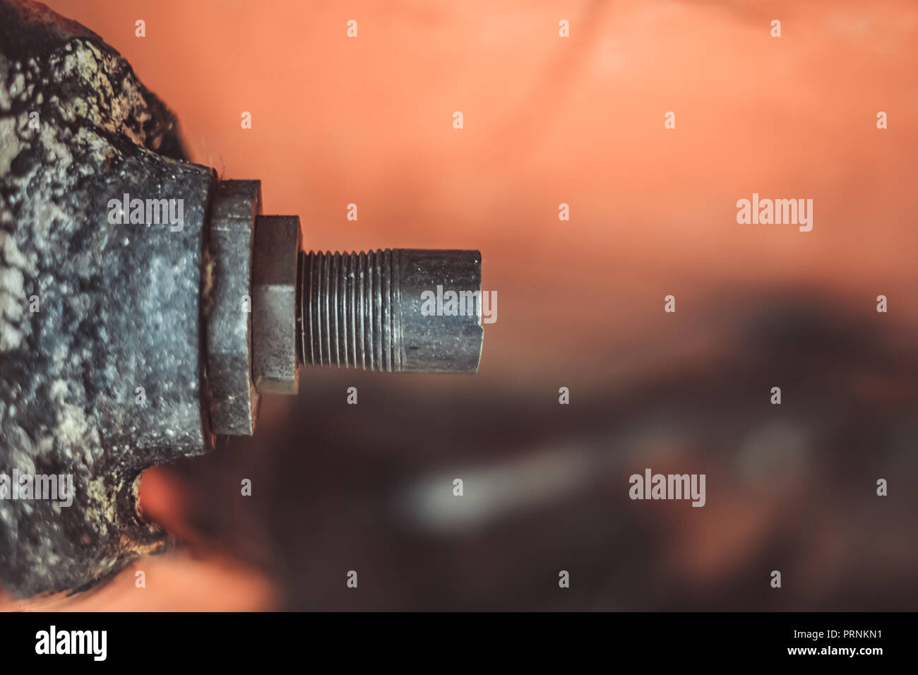 the radiator is broken, sawed off the end Stock Photo Alamy