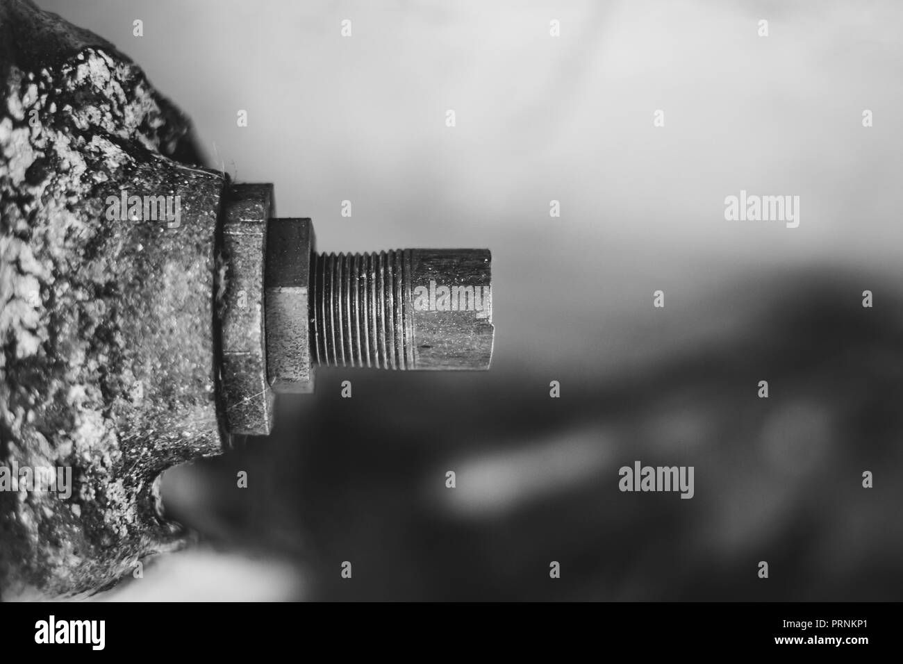 the radiator is broken, sawed off the end Stock Photo Alamy