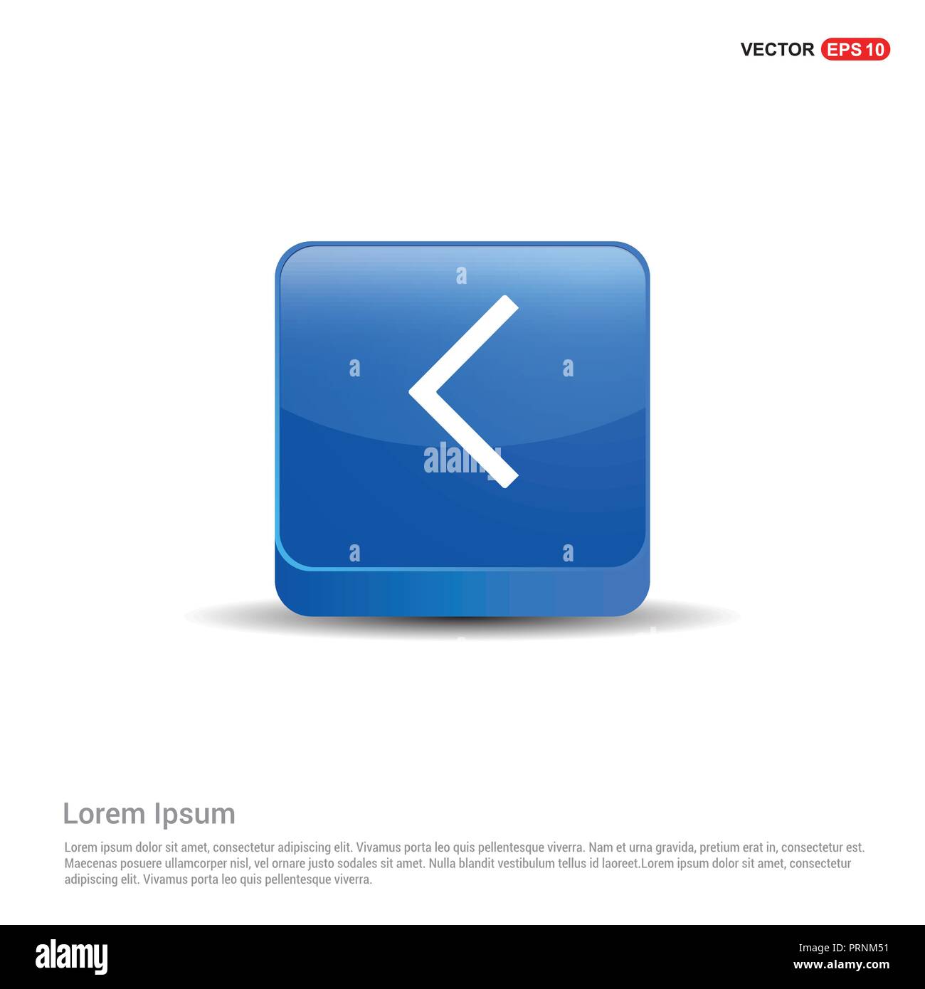 Back Icon - 3d Blue Button Stock Vector Image & Art - Alamy