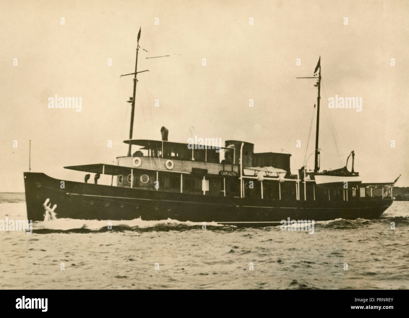 Yacht Carolita owned by Coster-Musica, New York, USA 1938 Stock Photo