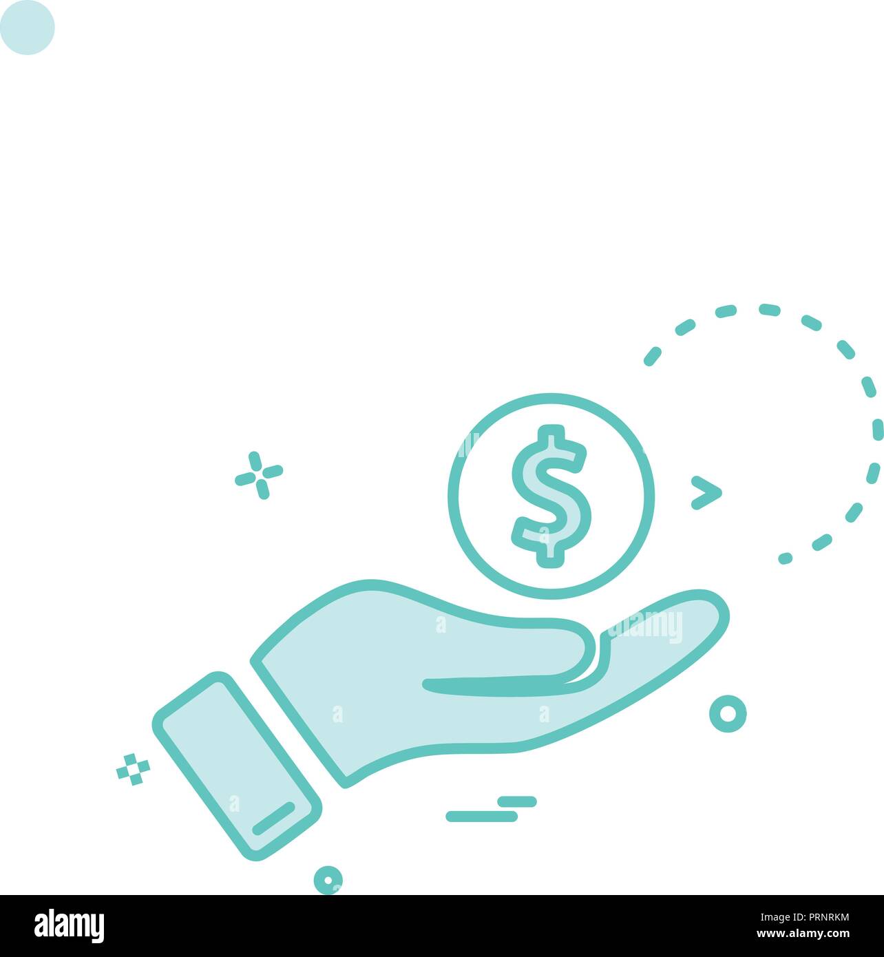 hand dollar coin icon vector design Stock Vector Image & Art - Alamy