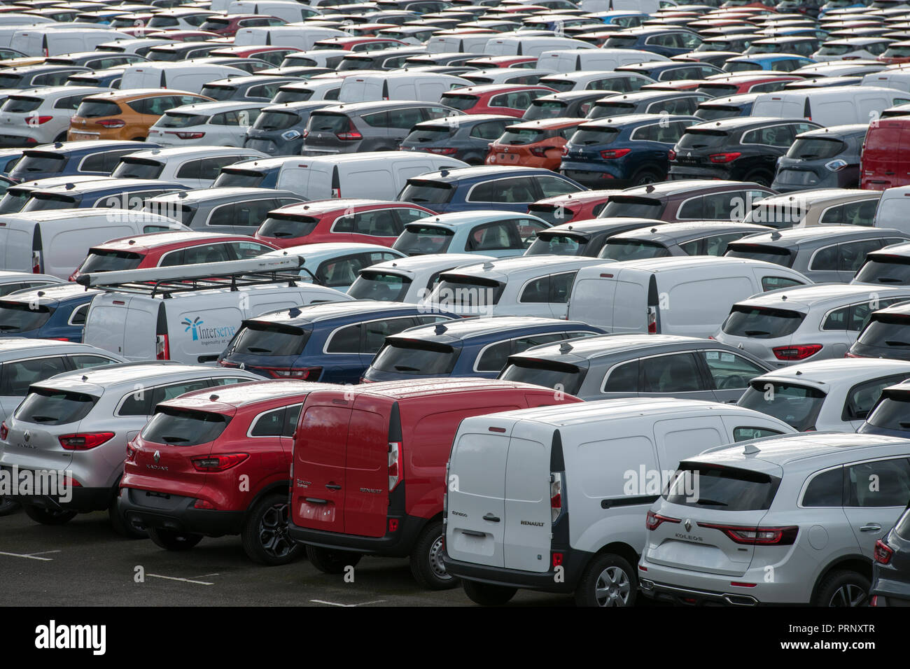 Car Park Port Southampton England Stock Photos Car Park Port
