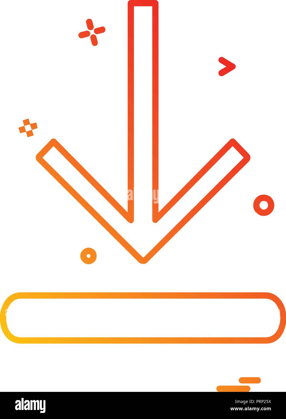 Down arrow icon design vector Stock Vector Image & Art - Alamy