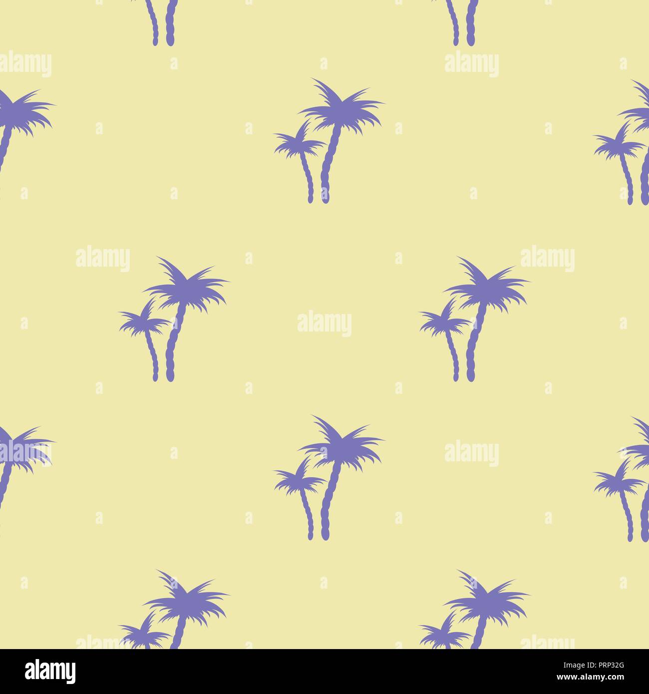 Tropical blue palm trees. Seamless vector pattern. Stock Vector