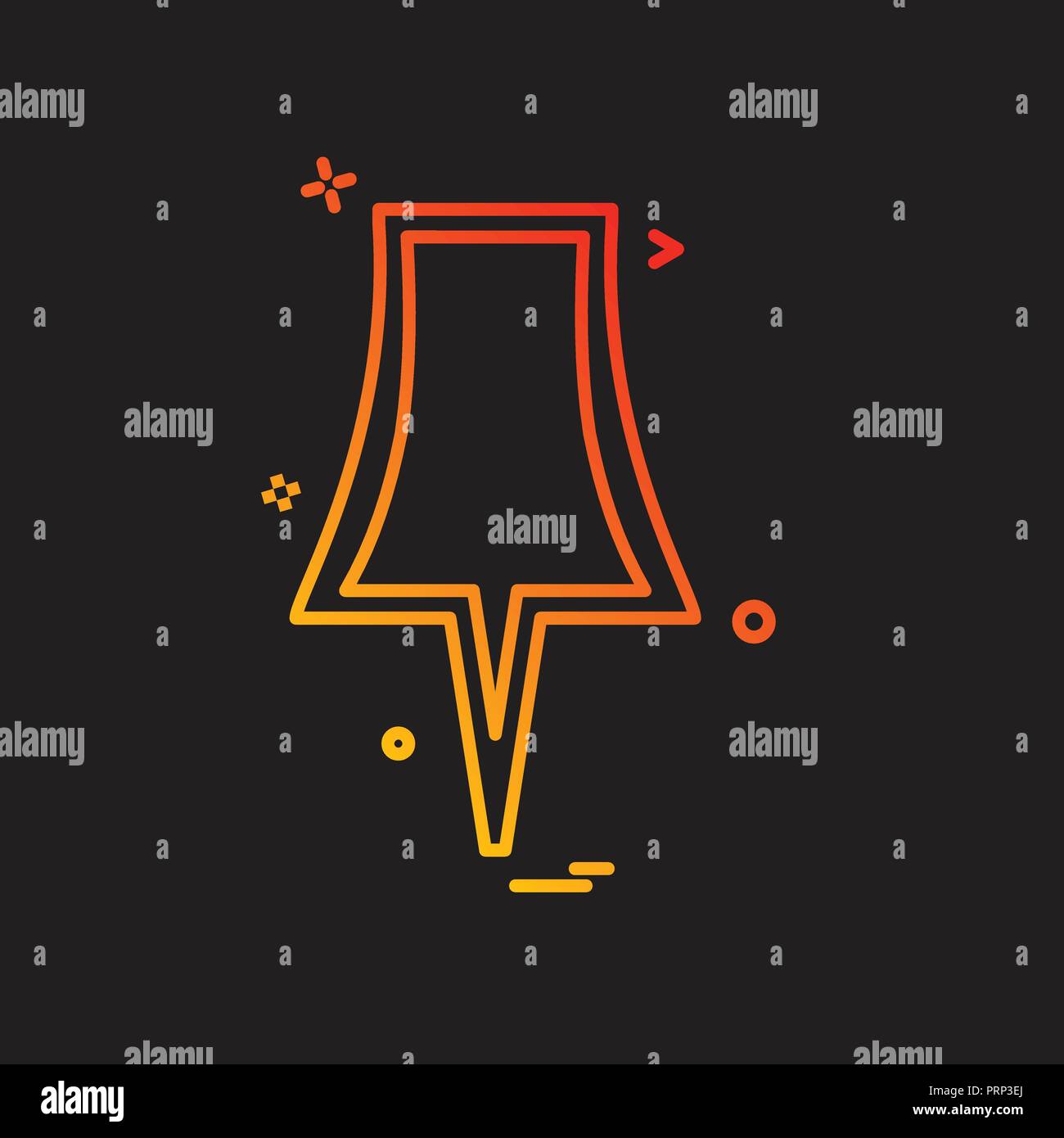 Pin icon design vector Stock Vector Image & Art - Alamy