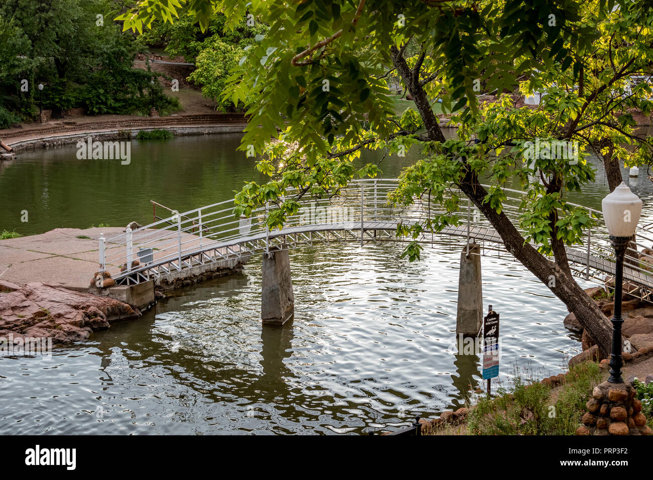 Medicine Park in the Wichita Mountains. Medicen creek and the swimming